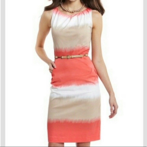 Nine West Dresses & Skirts - Nine West Coral & Tan Dress